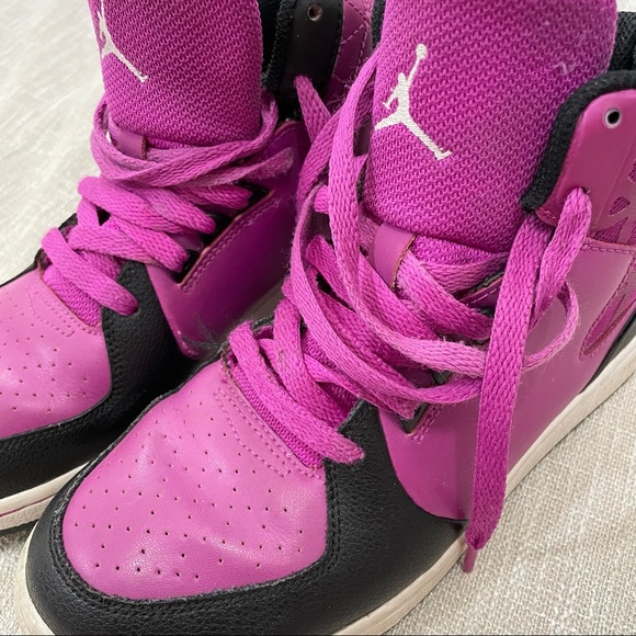 Jordan Youth 1 Flight 3 High Top Sneakers Purple youth Size 6.5 = women's size 8 - Picture 4 of 11